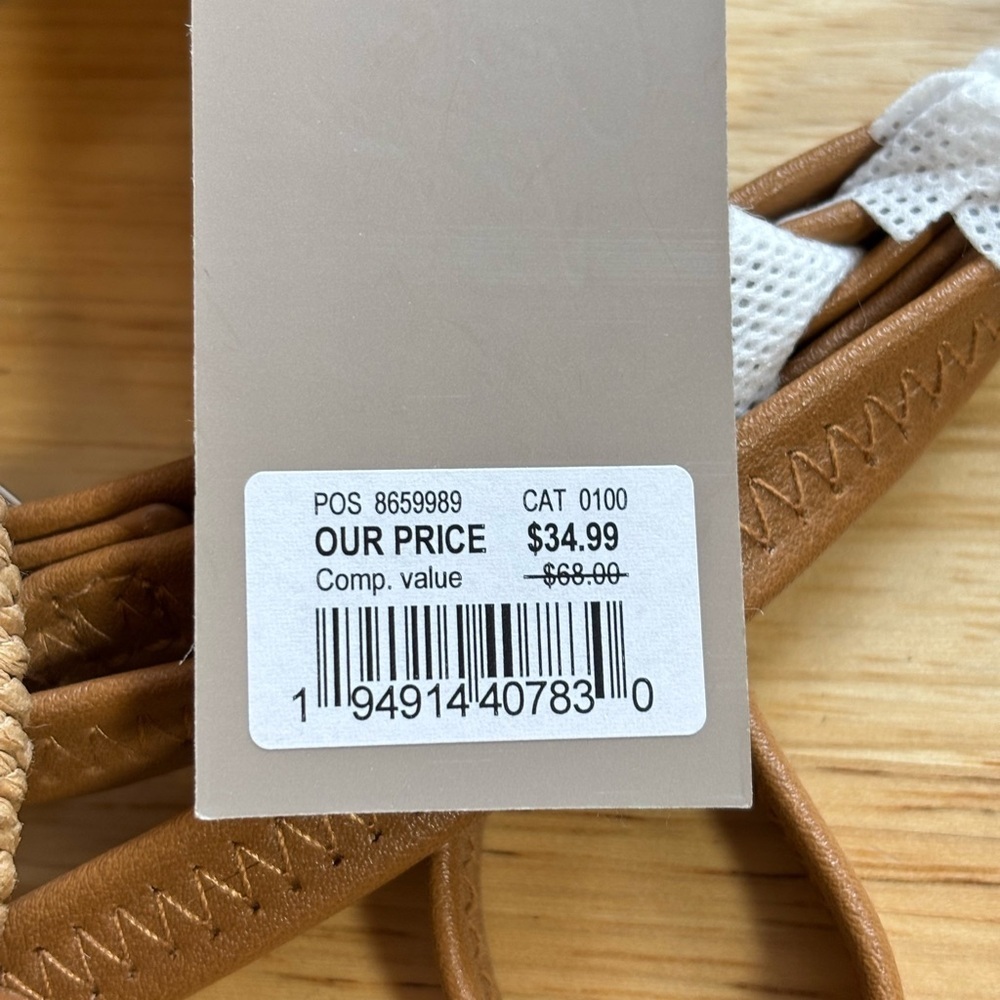 NWT Crown Vintage Brown and Red Bag with Rainbow Stripes - Picture 4 of 6